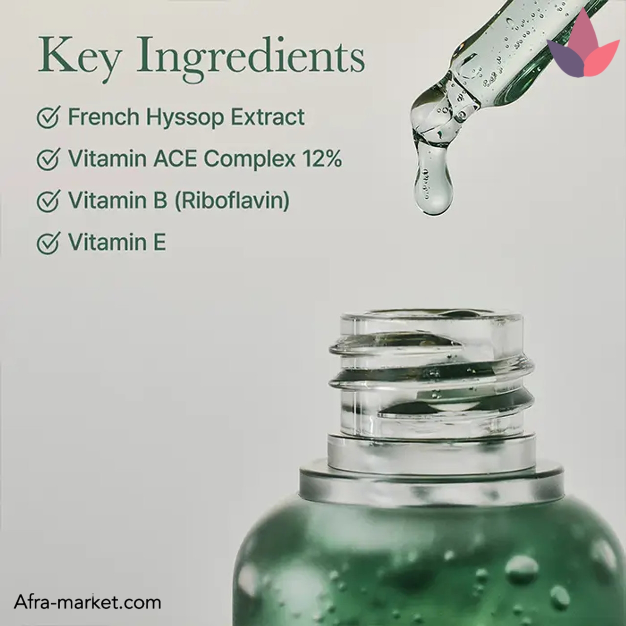 <img src="https://afra-market.com/zoofa-arensia-dark-spot-serum" alt="Zoofa Arensia Holy Hyssop Serum، کاهش لکه‌ها و تیرگی‌های پوستی، فرمولاسیون ملایم و موثر، مناسب برای استفاده روزانه و شبانه">