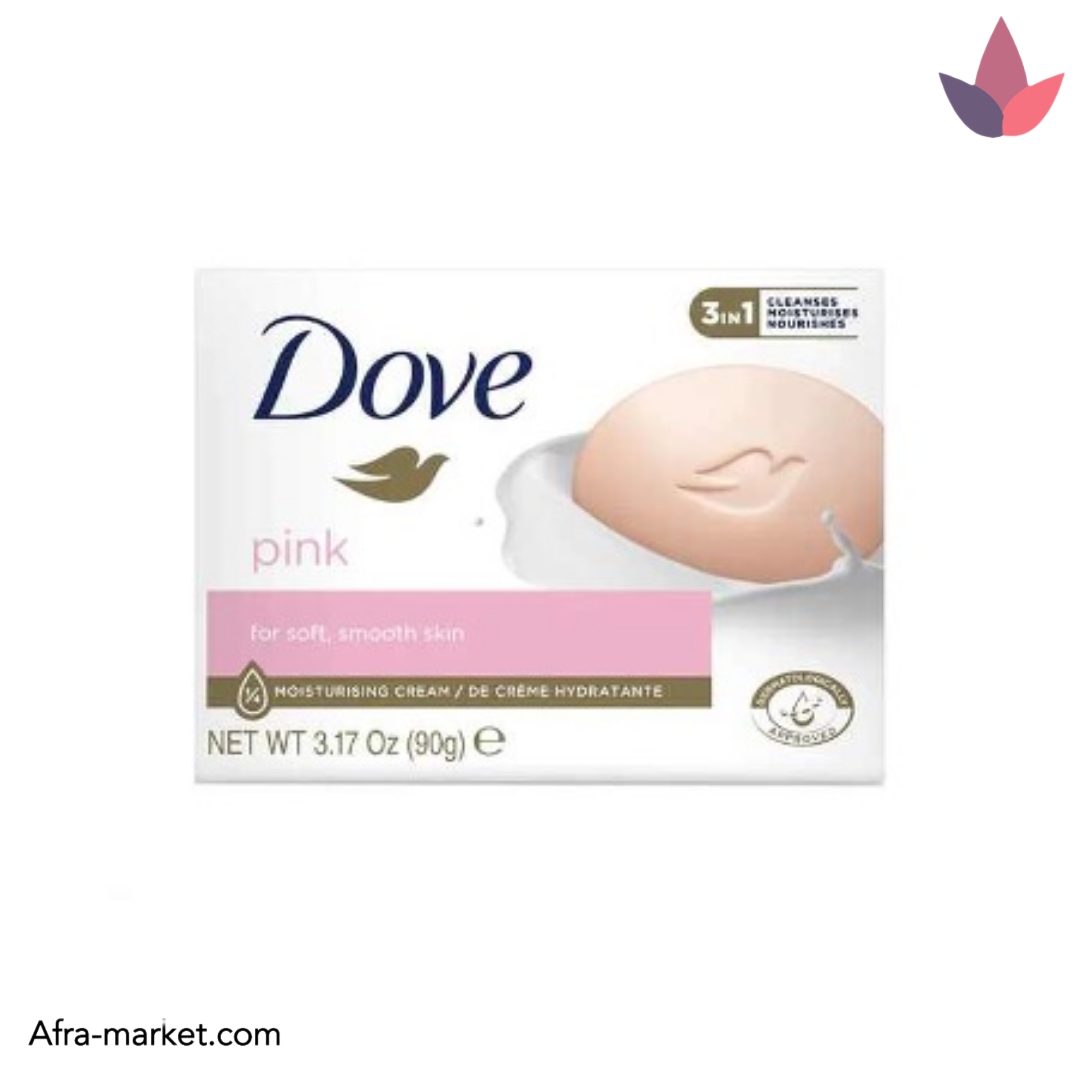صابون داو صورتی با رایحه گل رز | Dove Pink Rose Soap مناسب پوست خشک و حساس | اصل