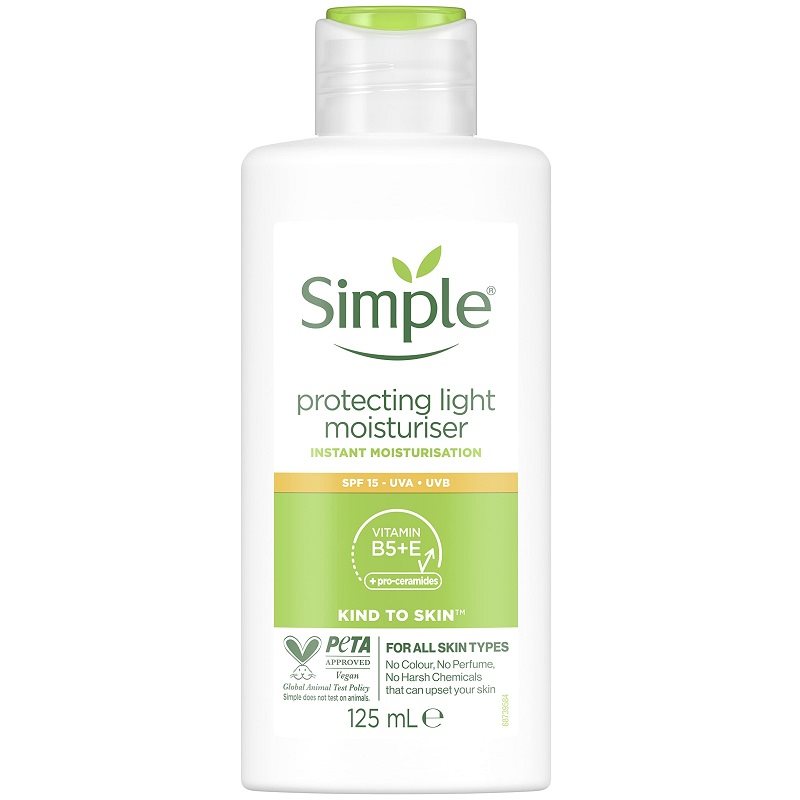 کرم مرطوب کننده لایت با SPF15 سیمپل حجم 125 میلی لیتر